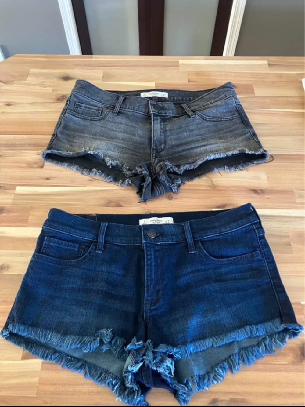 Abercrombie & Fitch Denim Shorts Bundle (2 Pairs) – Size 27